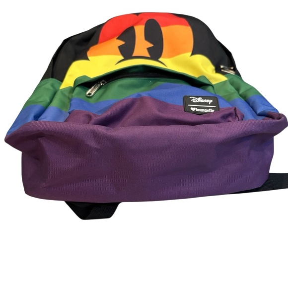 Disney Loungefly Mickey Mouse Rainbow Pride Full Size Backpack - Picture 10 of 15